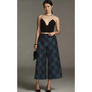 NWT Anthropologie Maeve Taffeta Cropped Wide-Leg Pants - XL